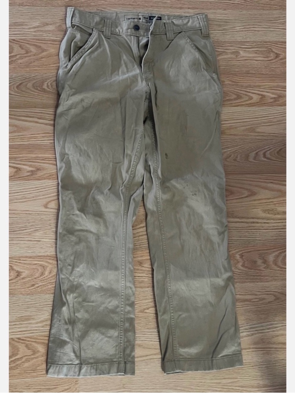 Carhartt Relaxed Fit Rugged Flex Canvas Work Pants Khaki Mens 30x30